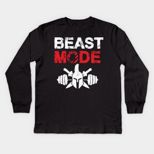 Beast mode gym Kids Long Sleeve T-Shirt